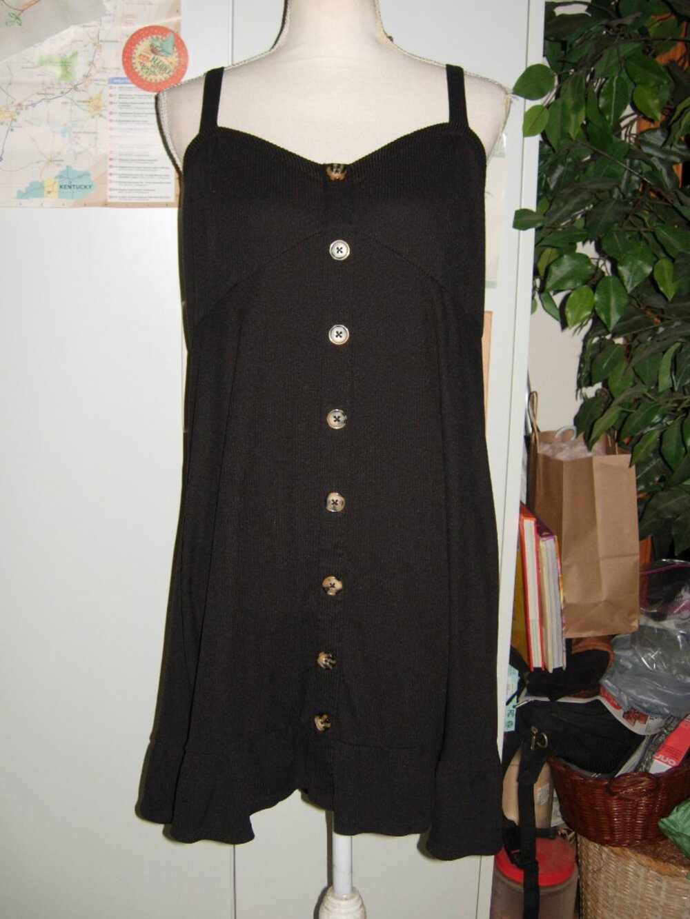 Black Ribbed Dress XXL(19)